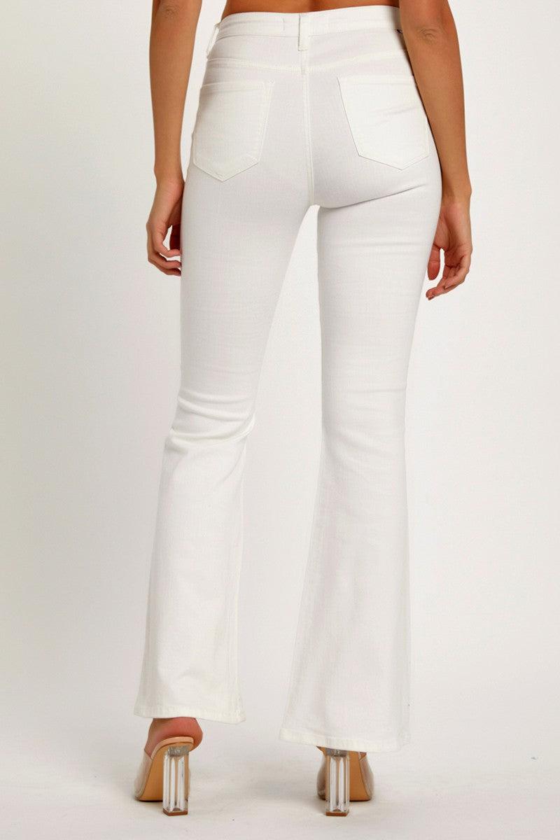Riley High Rise White Jeans