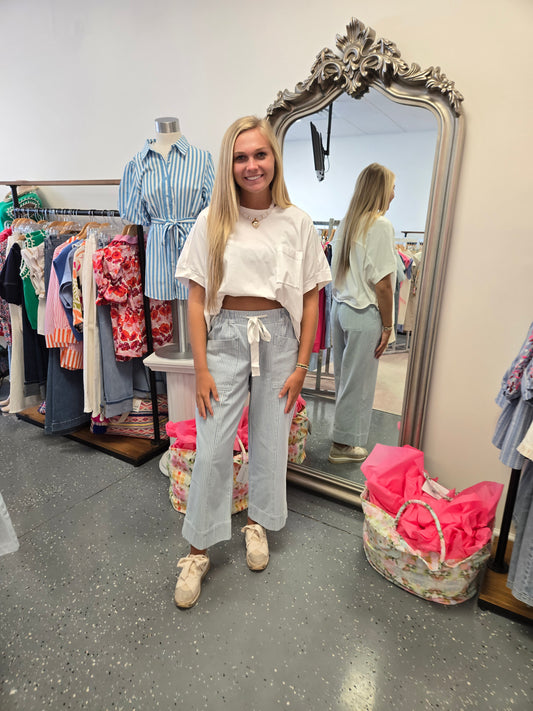 Striped Wide Leg-Pants