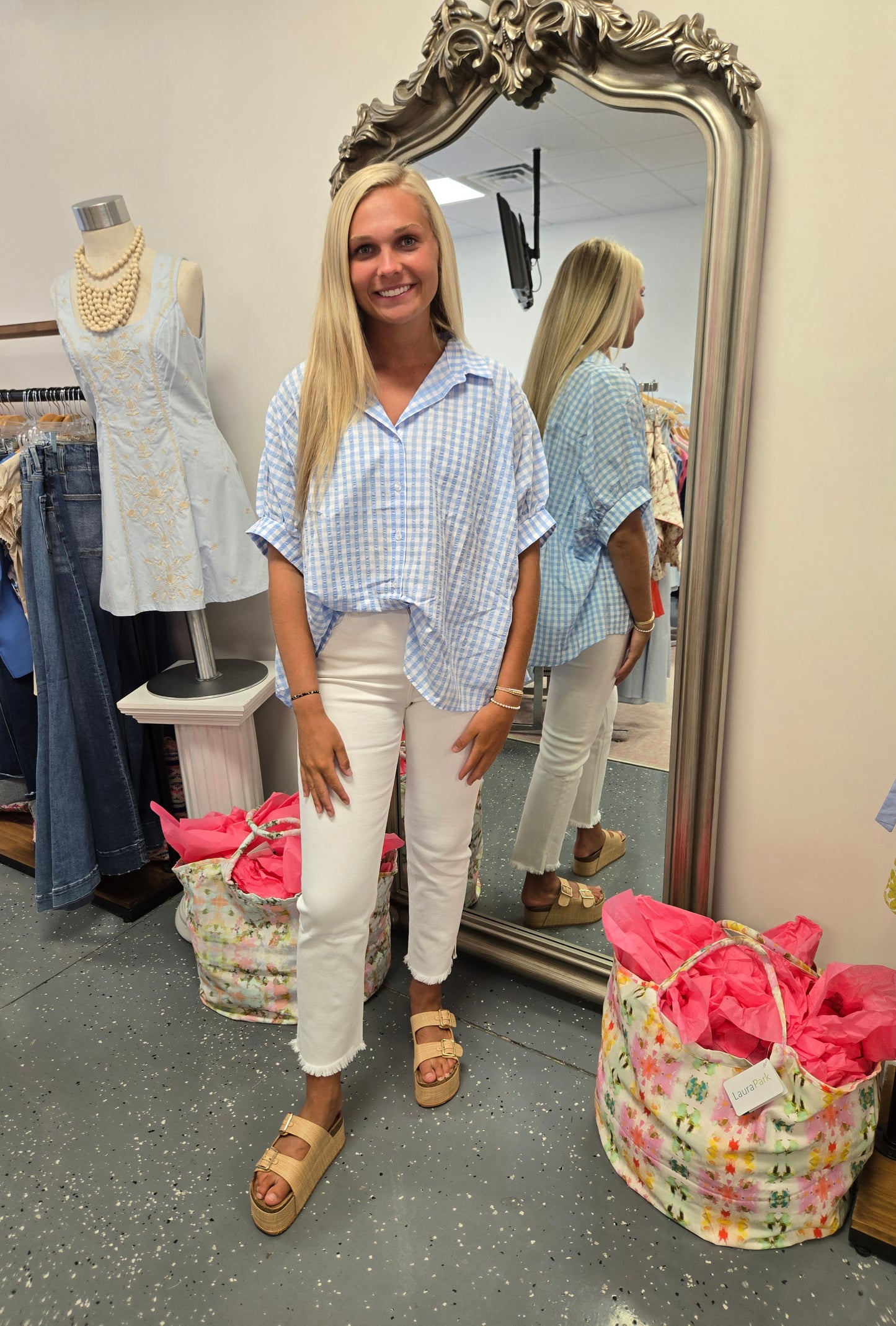 Made For Me Gingham-Top
