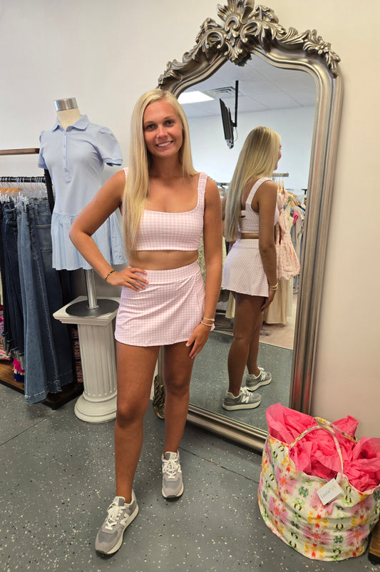 Gia Gingham Skort