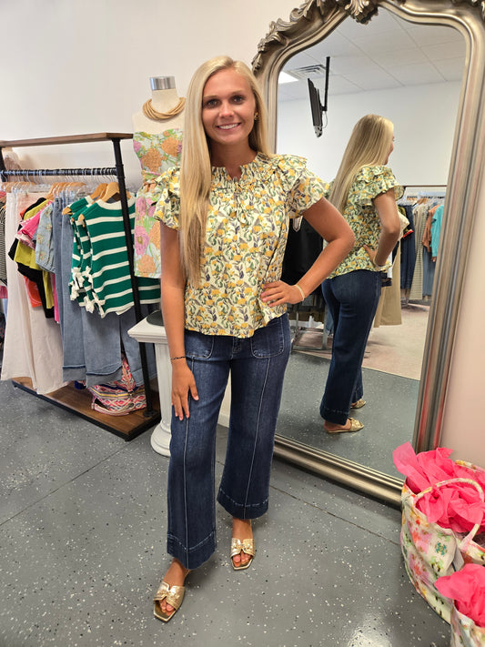 The Sierra Flutter Sleeve Top