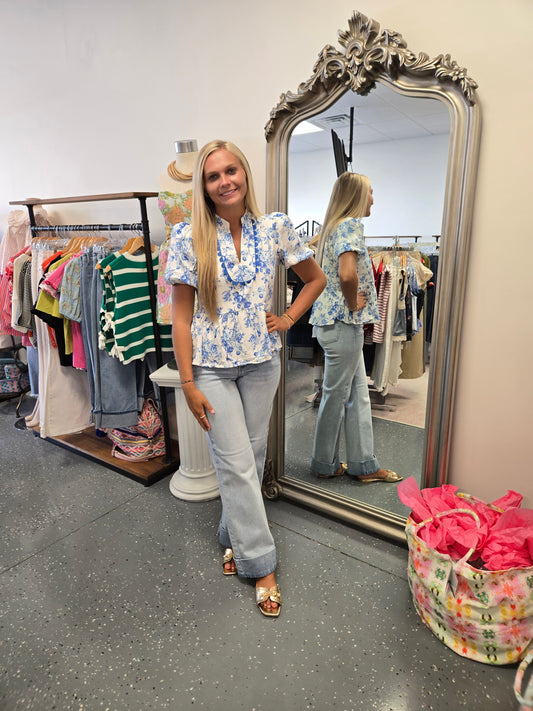 Floral Peplum Blouse