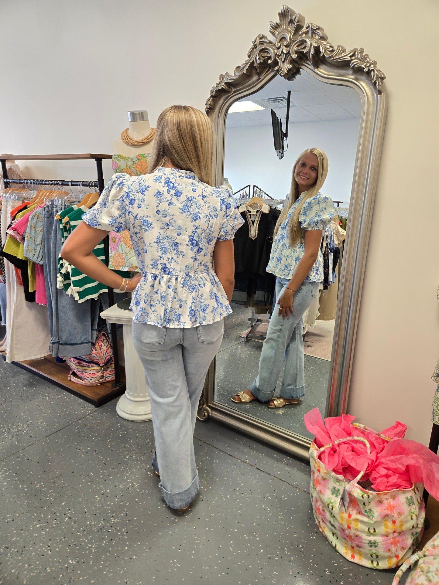 Floral Peplum Blouse
