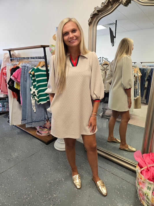 The Hannah Textured Mini Dress