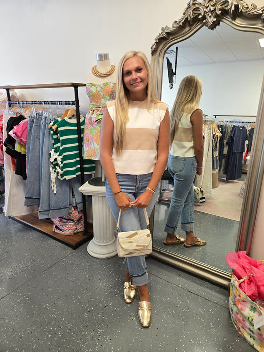 The Kimberly Striped Sweater Vest