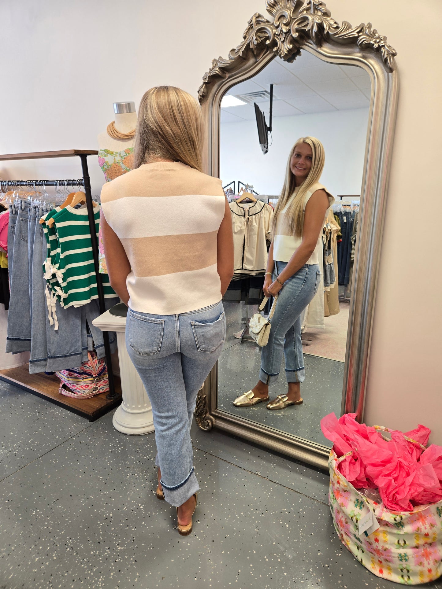 The Kimberly Striped Sweater Vest