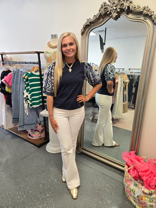 The Carrie Embroidered Top