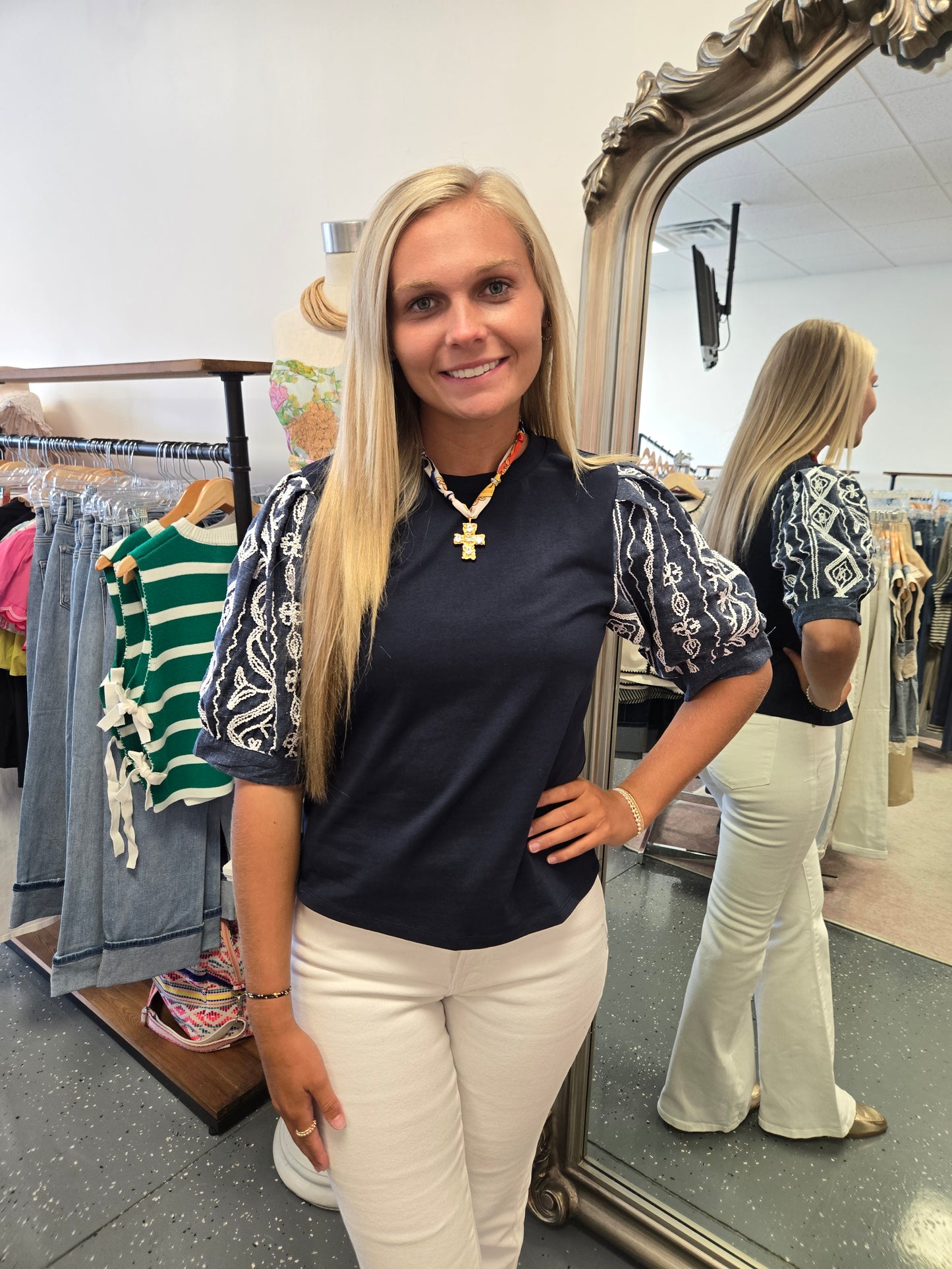 The Carrie Embroidered Top