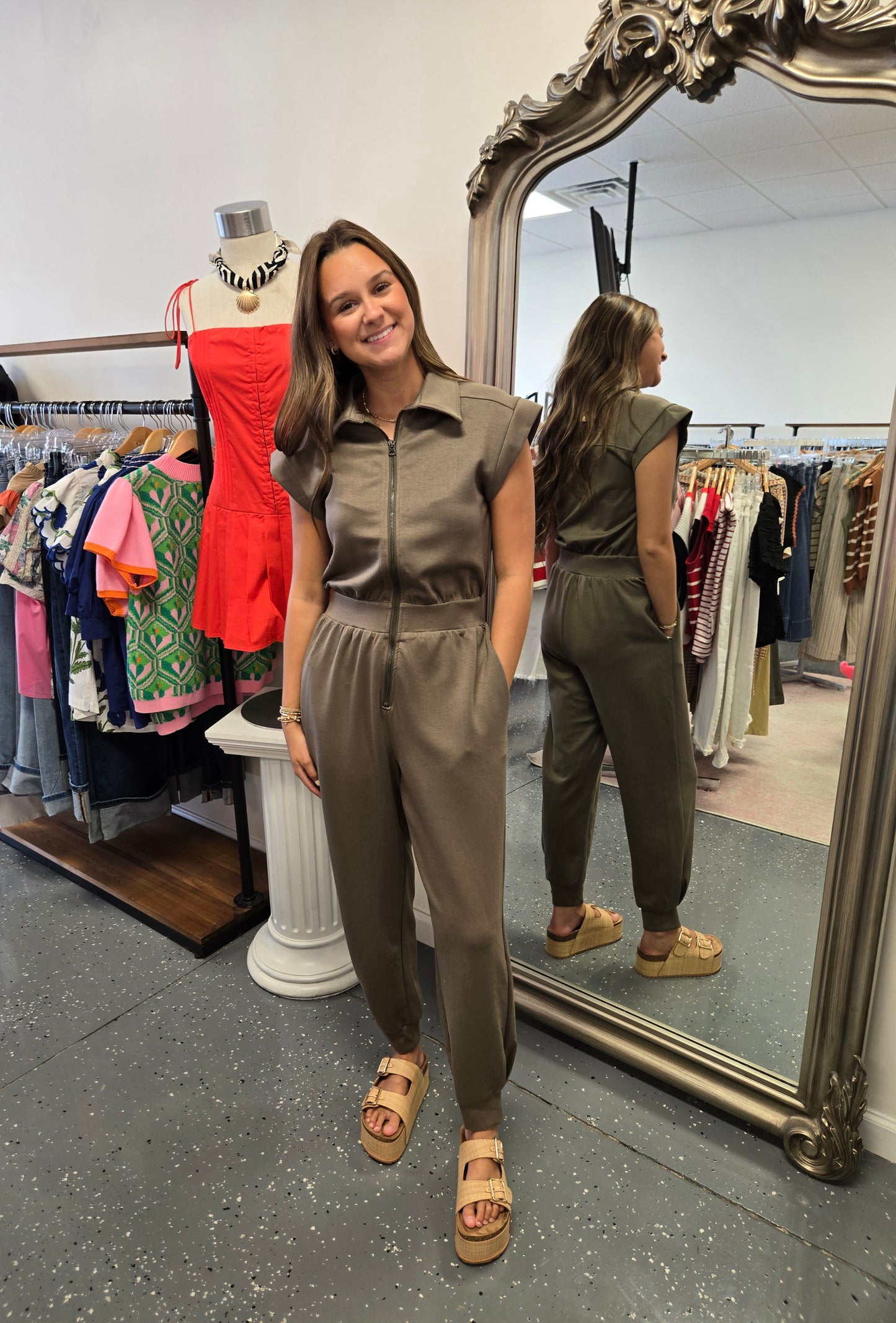 Drop Shoulder Jumpsuit