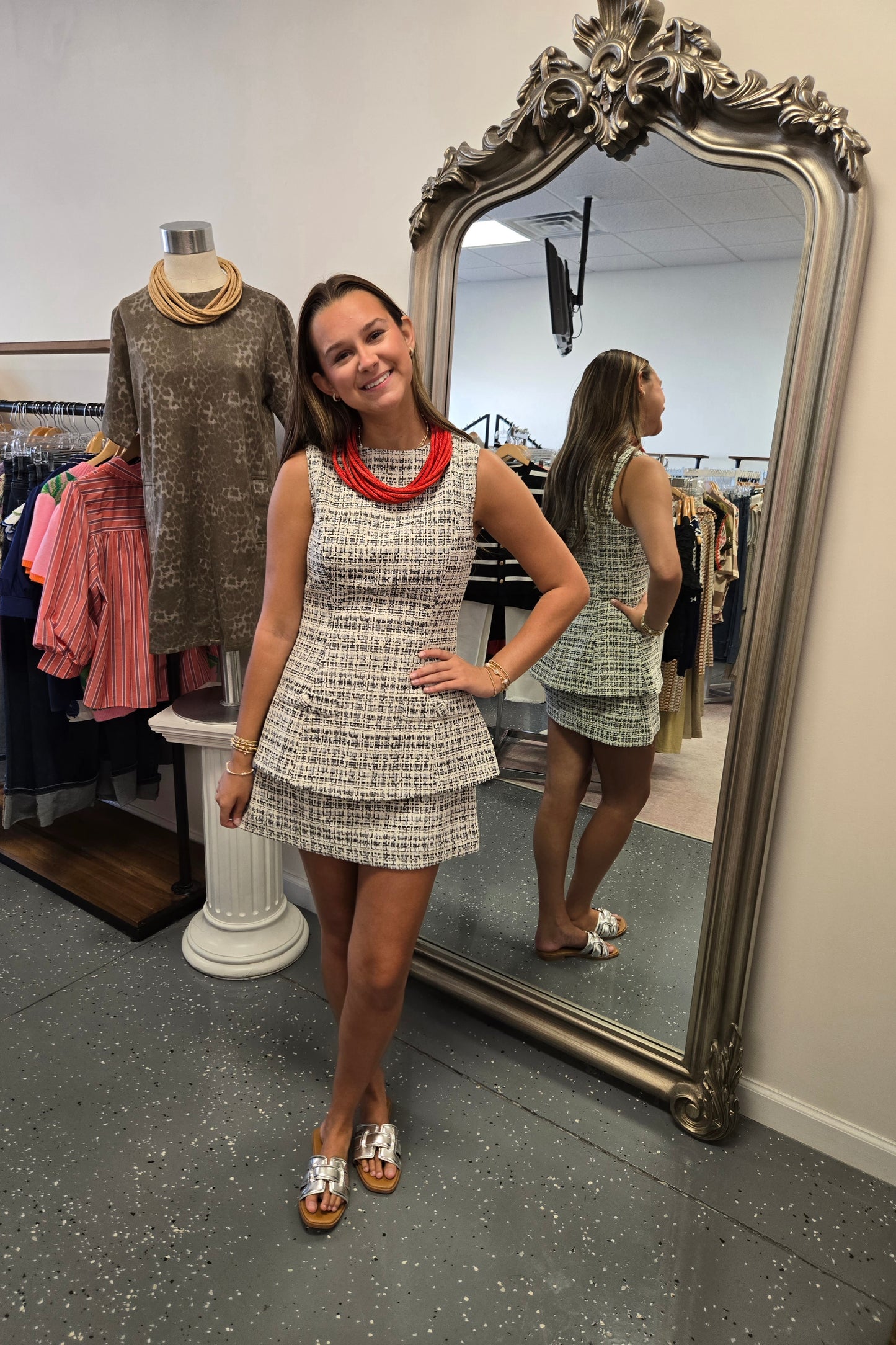 Natalia Tweed Skort Set