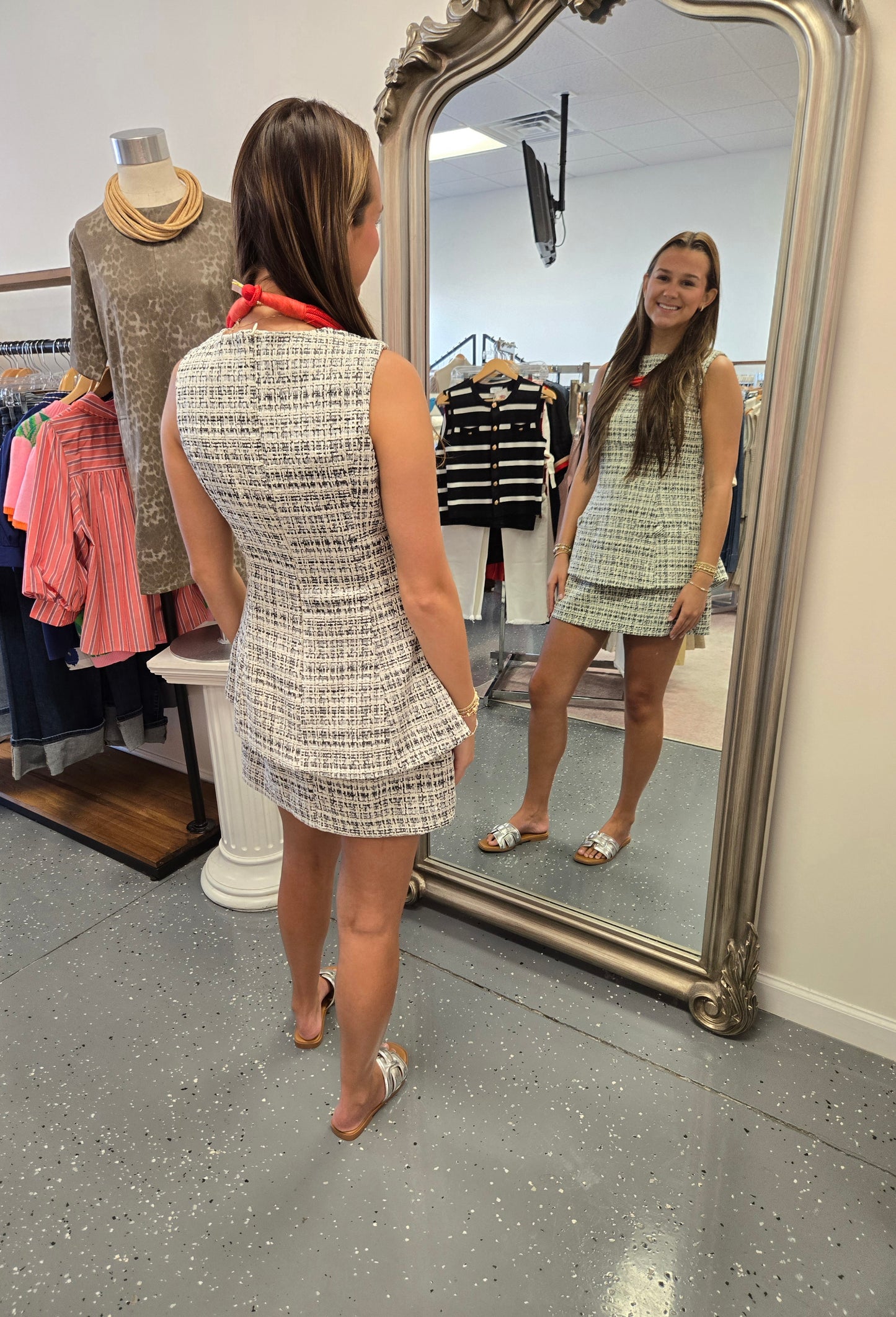 Natalia Tweed Skort Set
