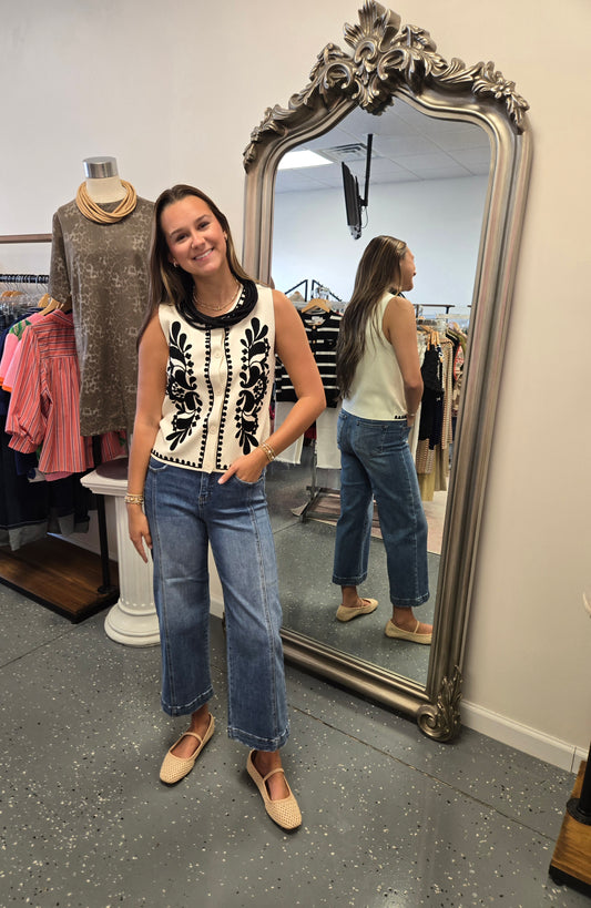 Emma Embroidered-Ivory