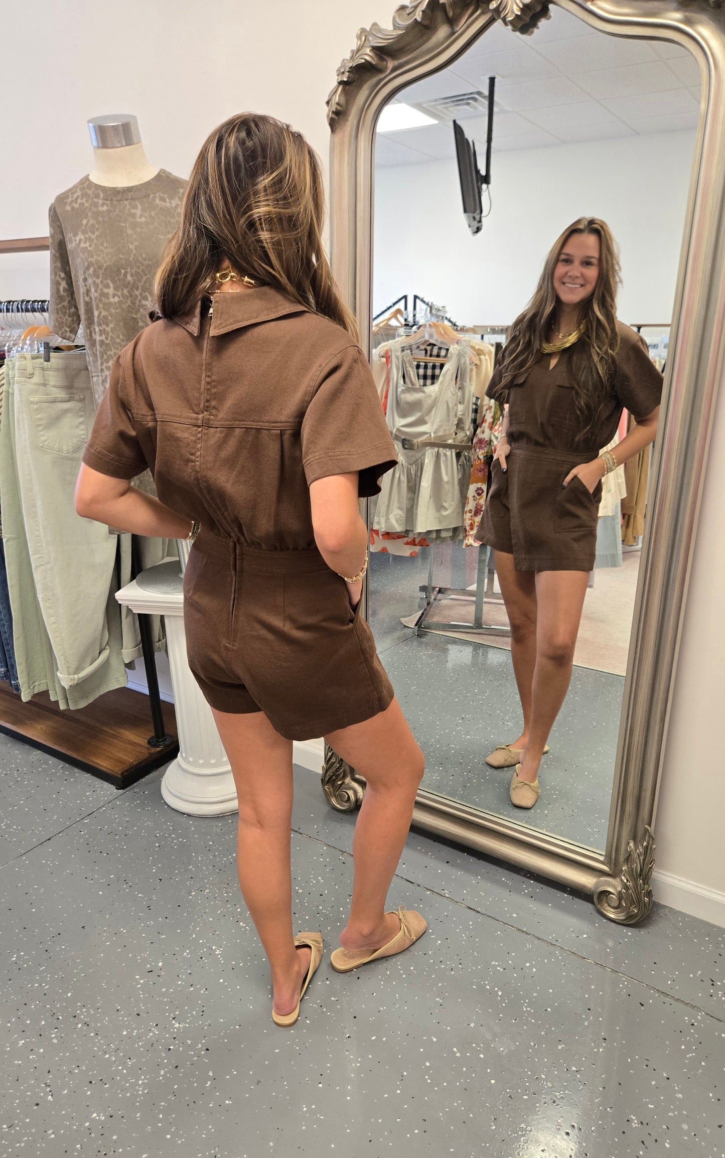 Expresso Denim Romper