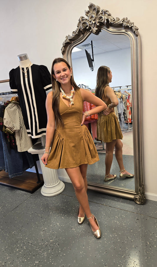 The Susie Suede-Dress