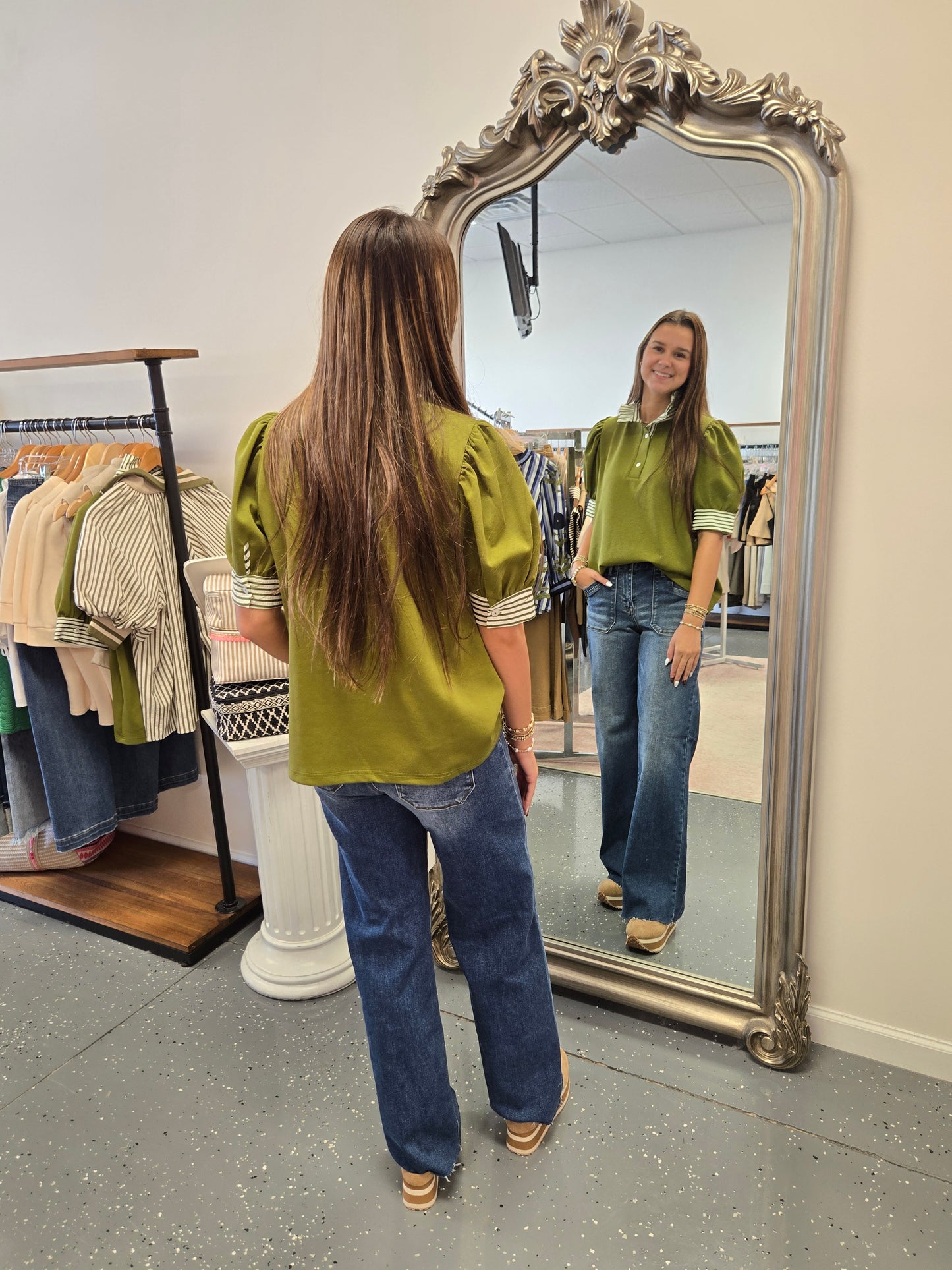 Straight Away Olive Top