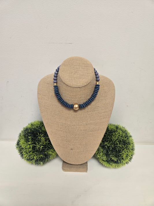 Teal Beaded Statement Necklace