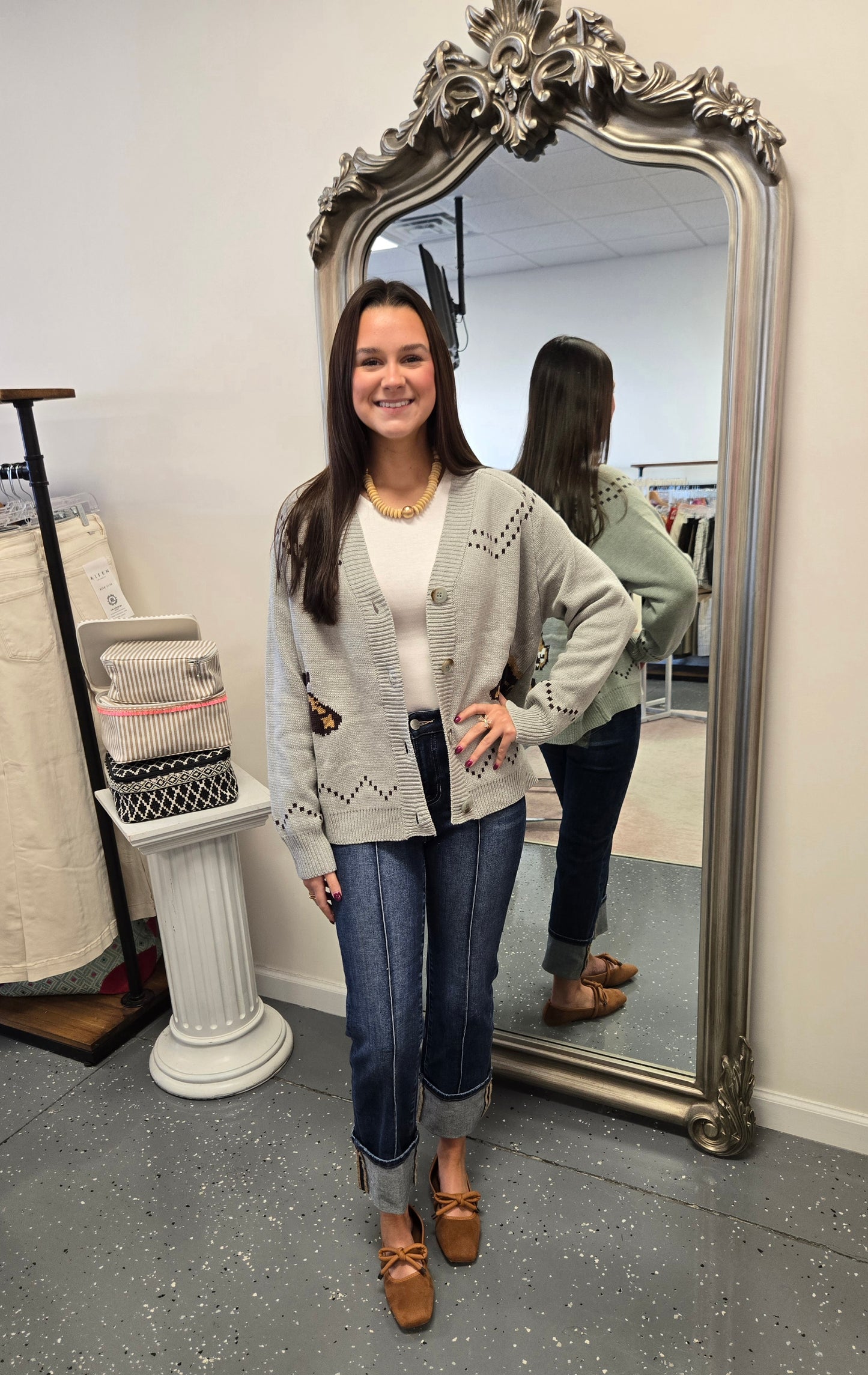 Western Horse Button Cardigan