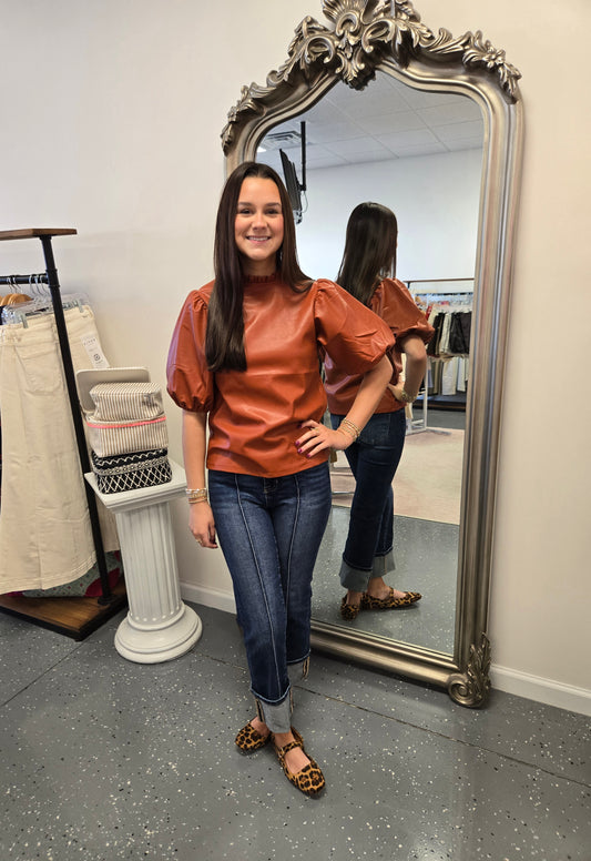 The Lindi Leather-Top