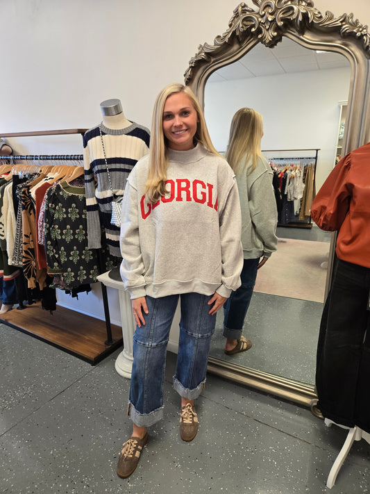UGA Reversible Mock Neck Sweatshirt