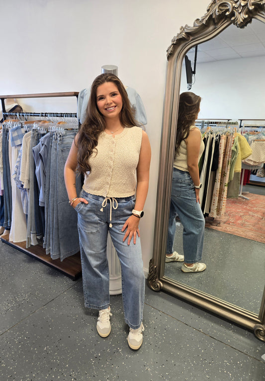 Slouchy Baggy Patch Pocket Jeans