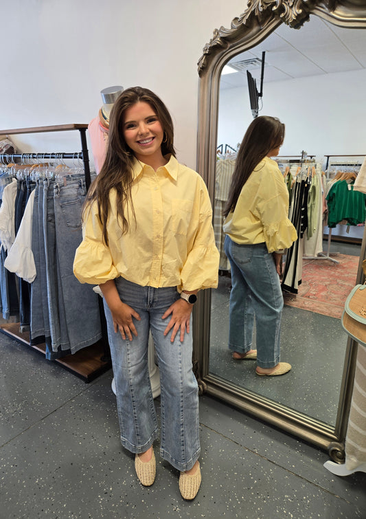 Fresh Breeze Top- Yellow