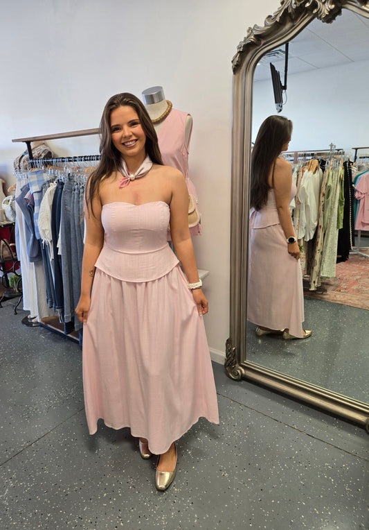 Blushing For You Midi Dress