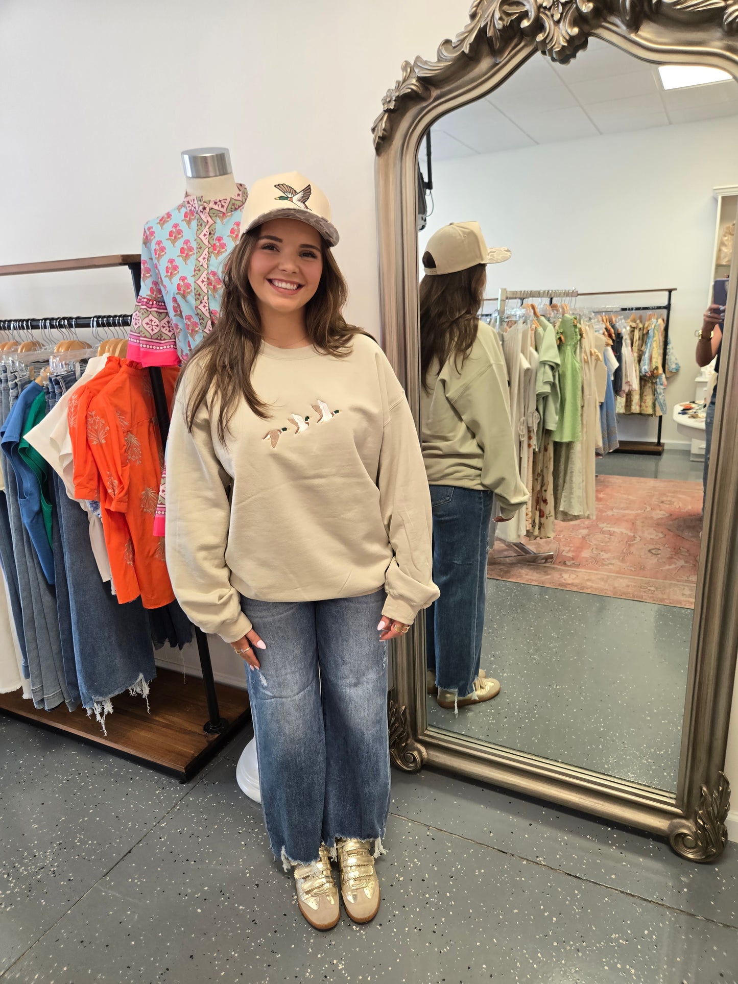 Embroidered Mallard Sweatshirt