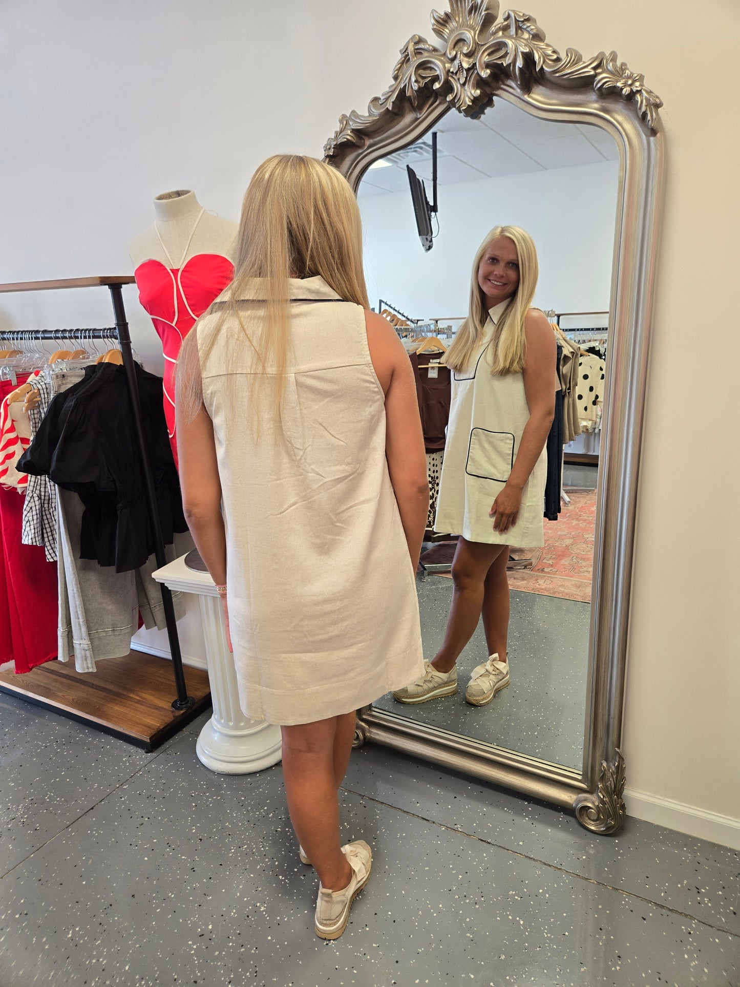 Oatmeal Grove Pocket Dress