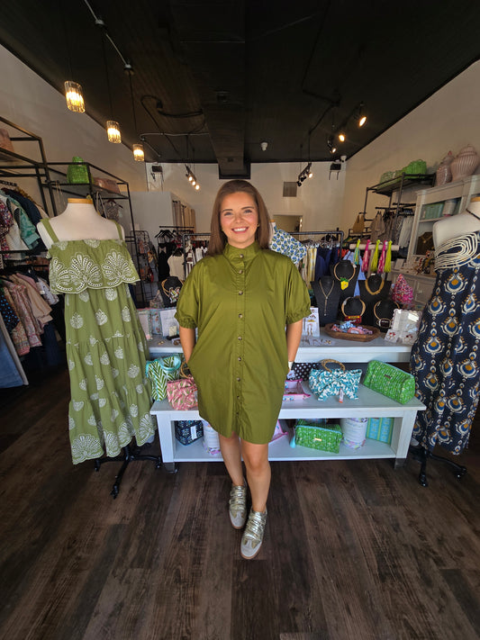 Button Down Mini Dress