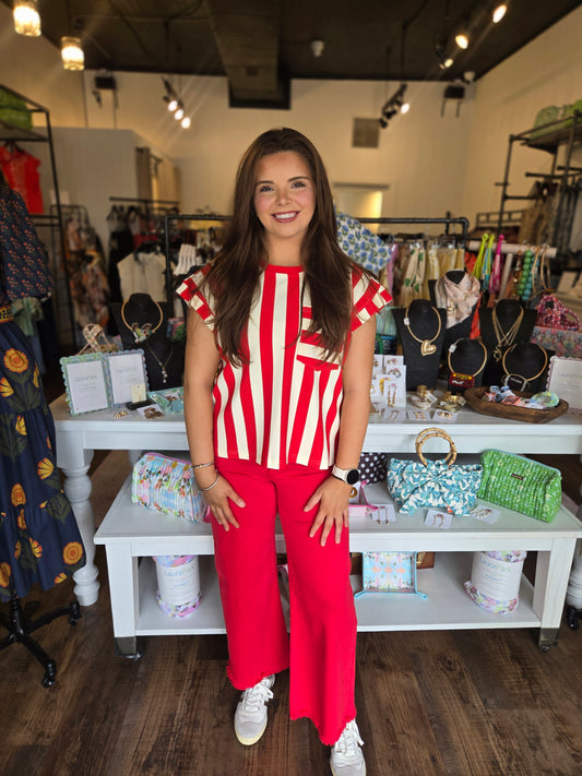 Bold Stripe Casual Top