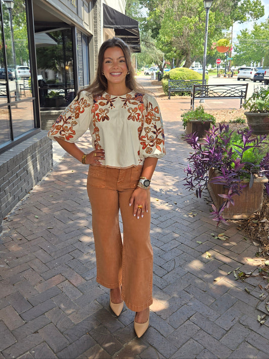 High Rise Crop Front Pocket Jeans