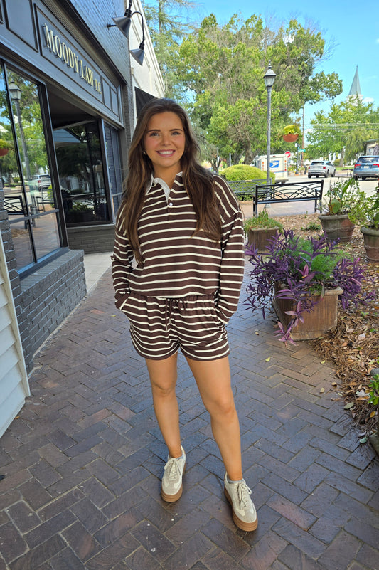 Striped Shorts Set
