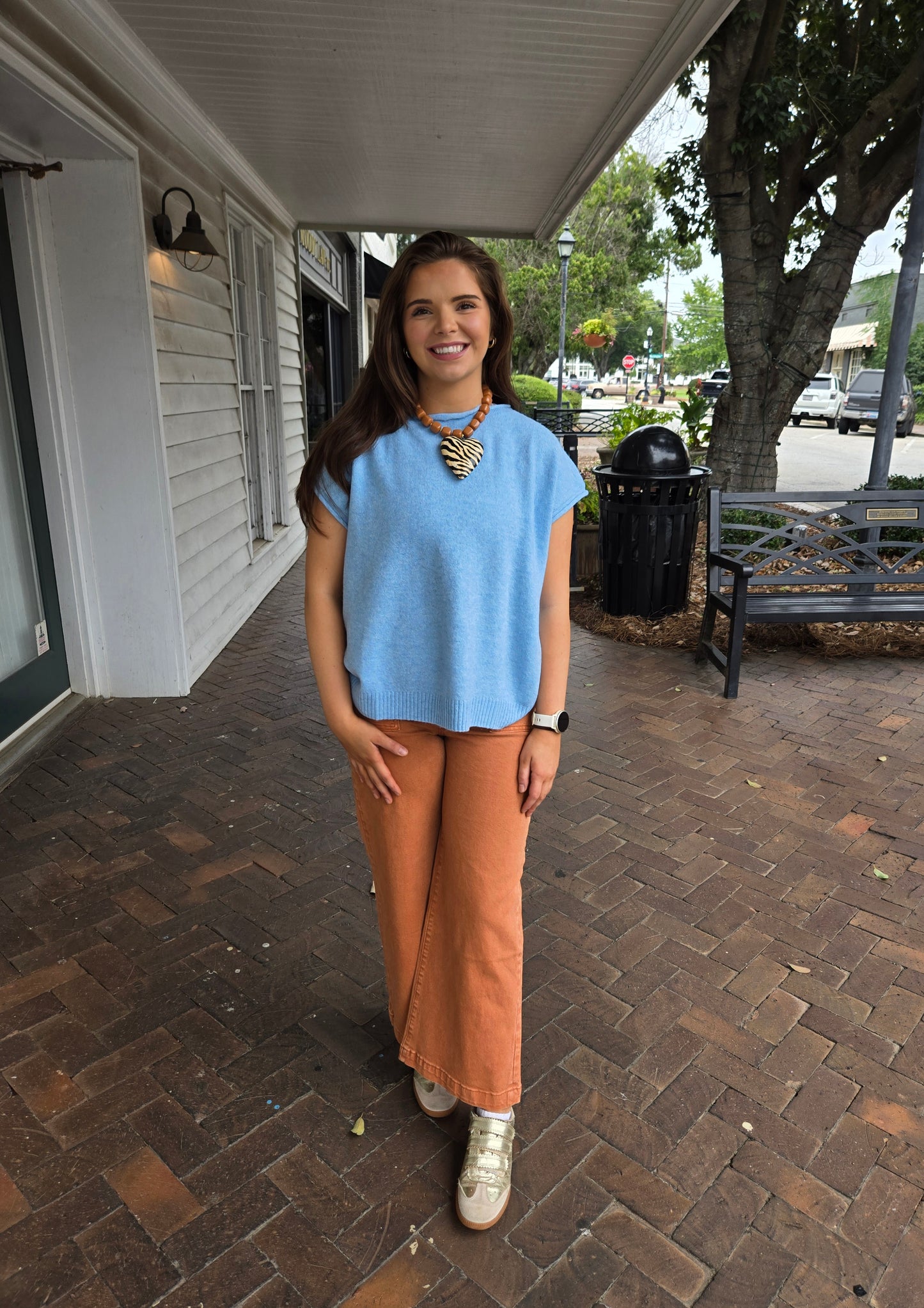 Sky Blue Everyday Knit Top