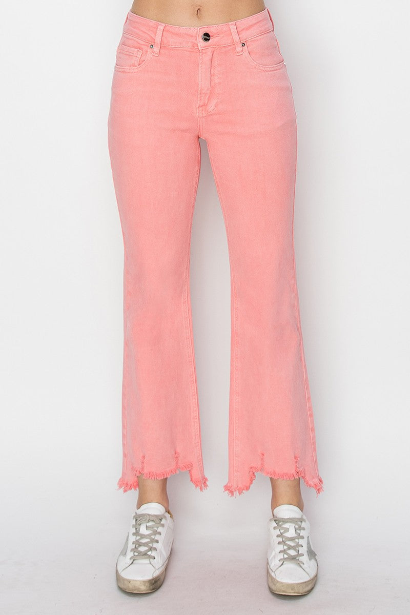 Mid Rise Straight Jeans
