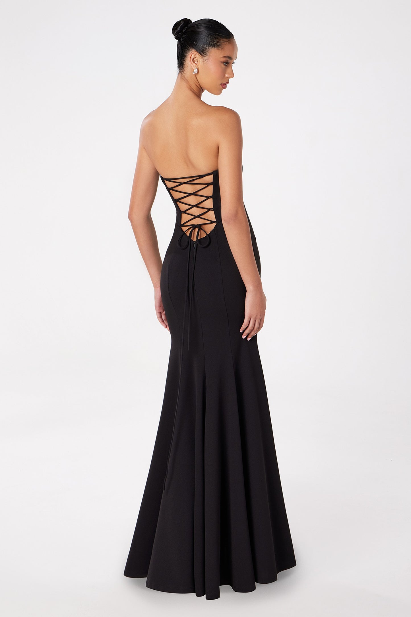 Laced with Elegance- Crepe Dress