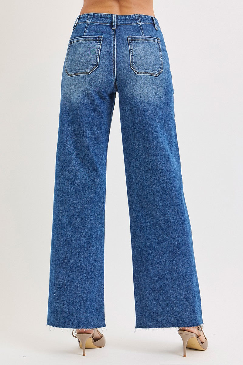 Mid Rise Front Pocket Jeans