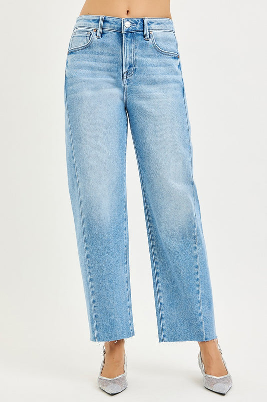 Slouchy Cropped Barrel Jeans