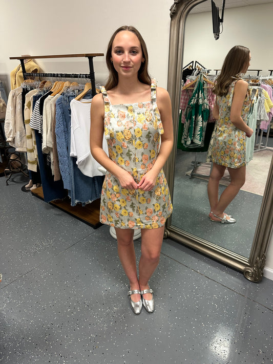 The Bella Jacquard Mini Dress