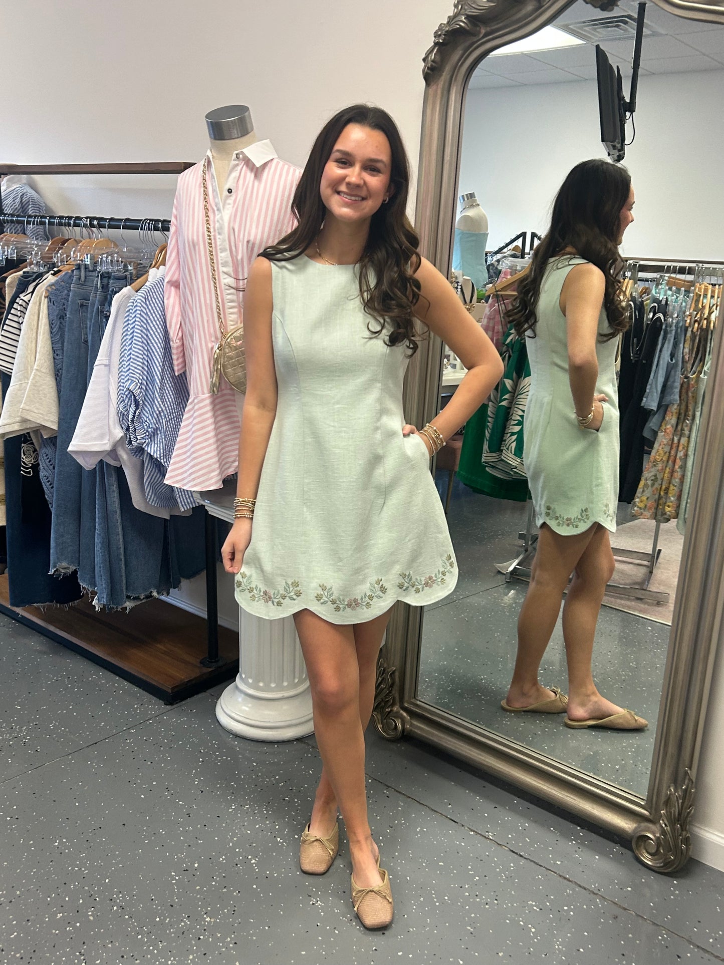 Save the Date Linen Mini Dress