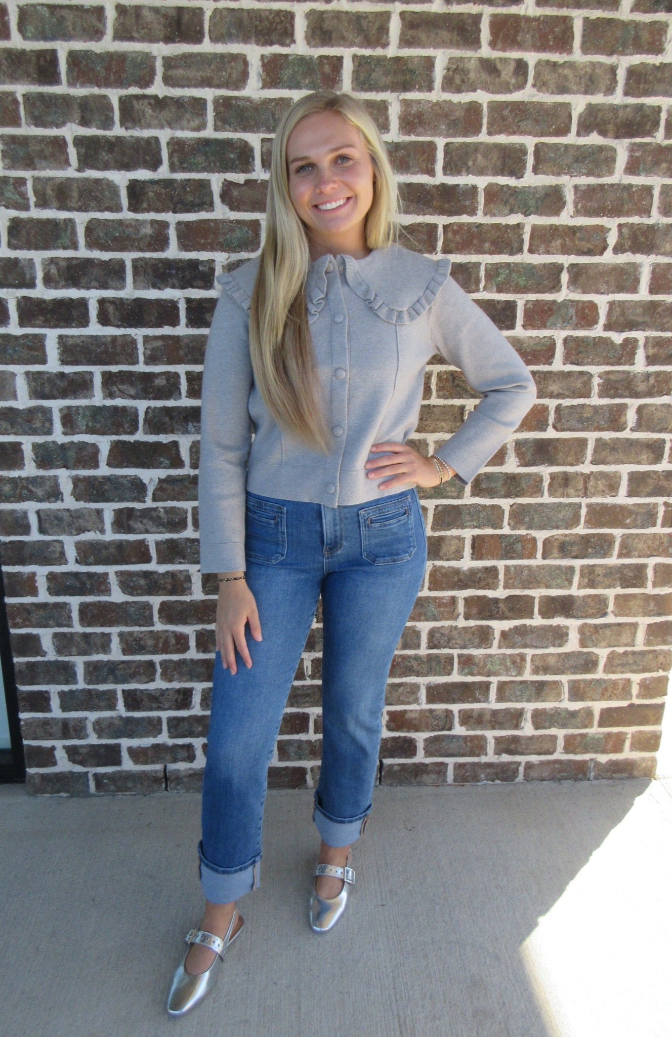 Rachel Ruffle-Sweater