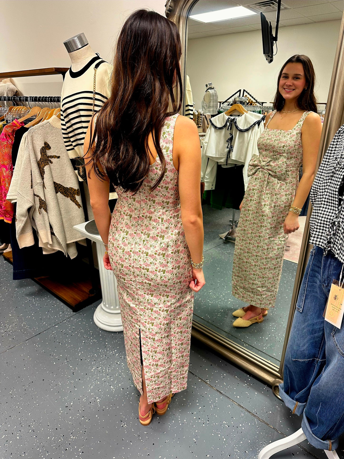 Floral Jacquard Midi