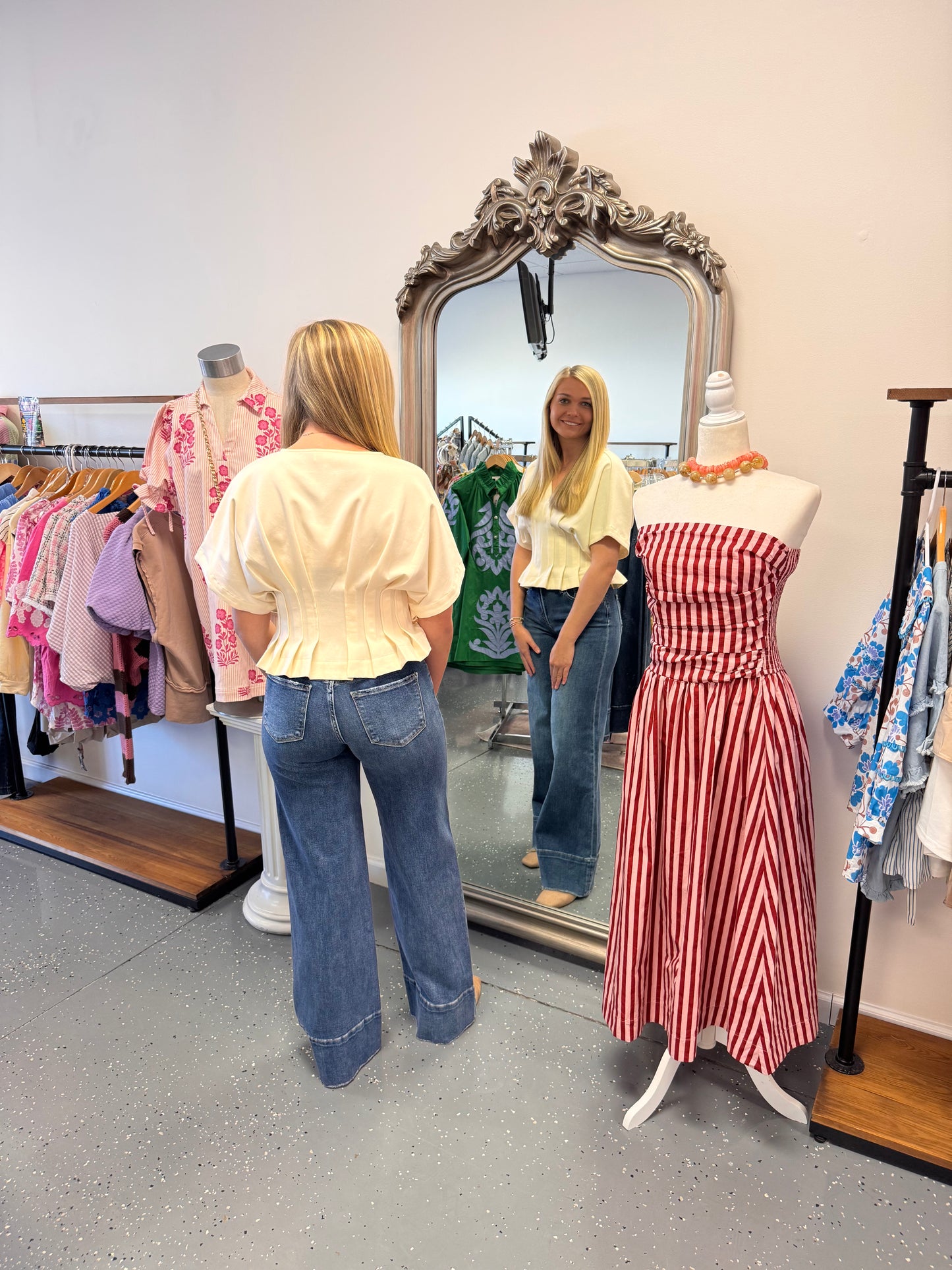 Dolman Sleeve Peplum Top