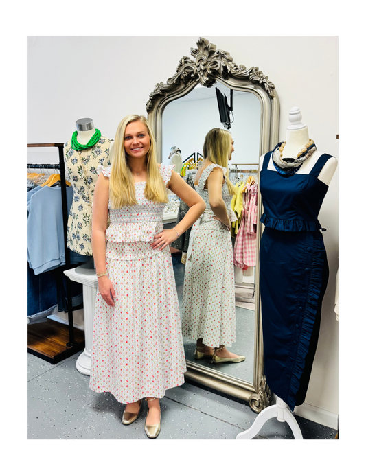 Two Piece Floral Midi Skirt Set