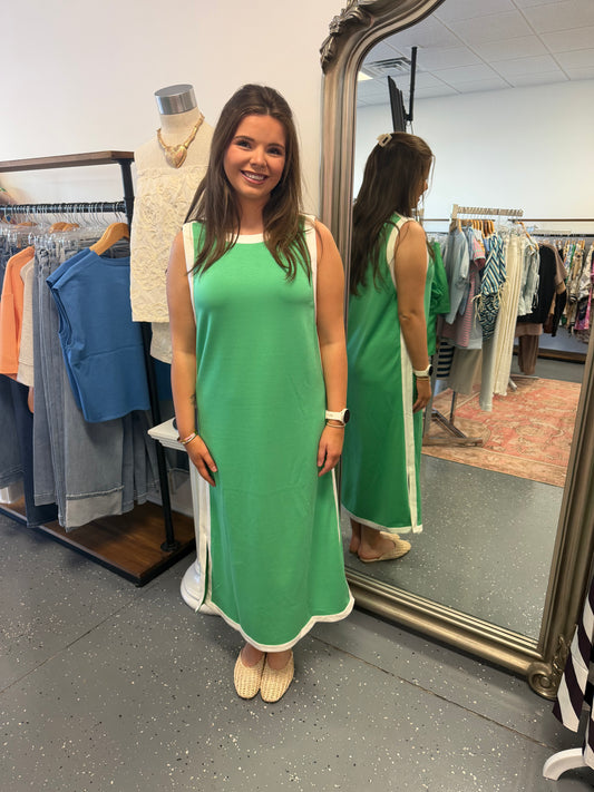 Green Edge Midi Dress