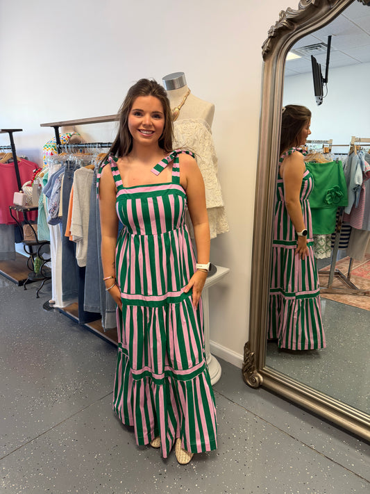 Sweet Garden Striped Maxi