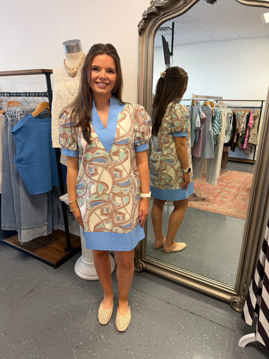 Pastel Paisley Mini Dress