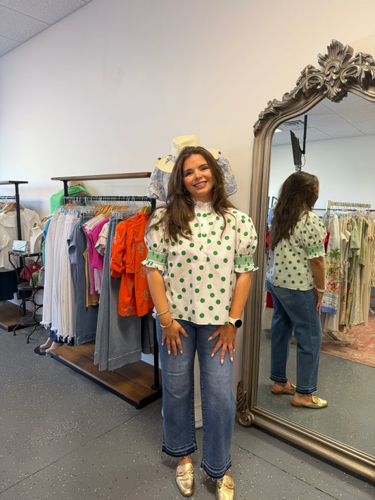 Lucky Charm Polka Dot Blouse