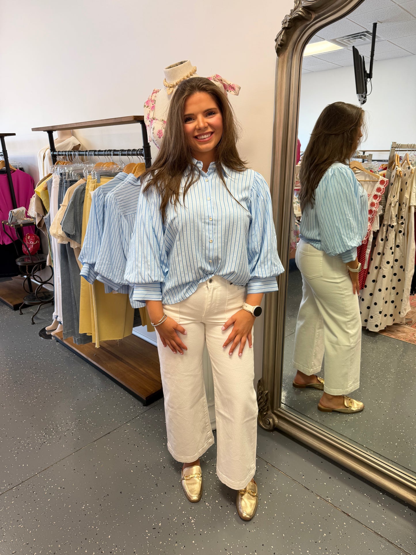 Blue Skies Button-Up