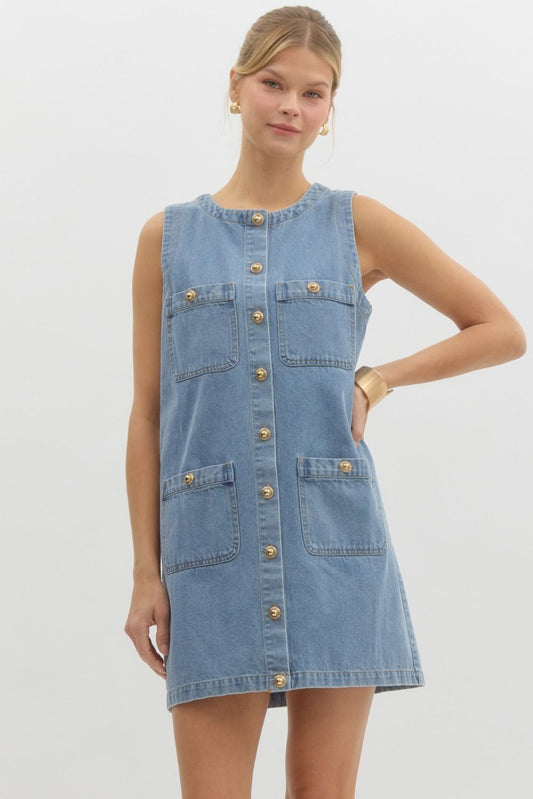 On Trend- Denim Dress
