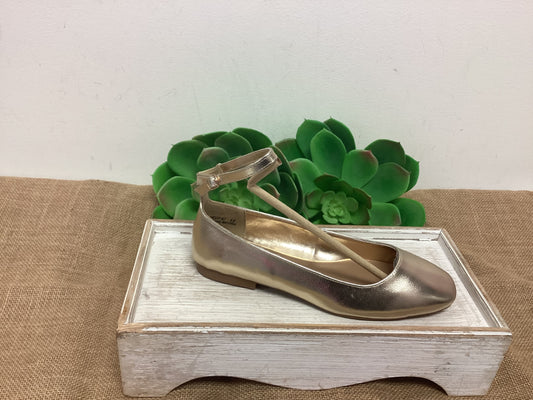 Ankle Strap Square Toe Ballet Flats